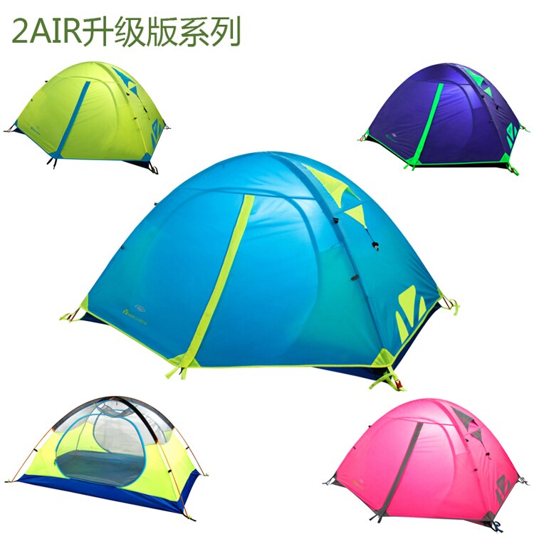 Cheap Goat Tents Mobi Garden Leng Shan 2AIR Update Version Aluminum Pole 2 people 3 season colorful Rainproof Tent Tents 
